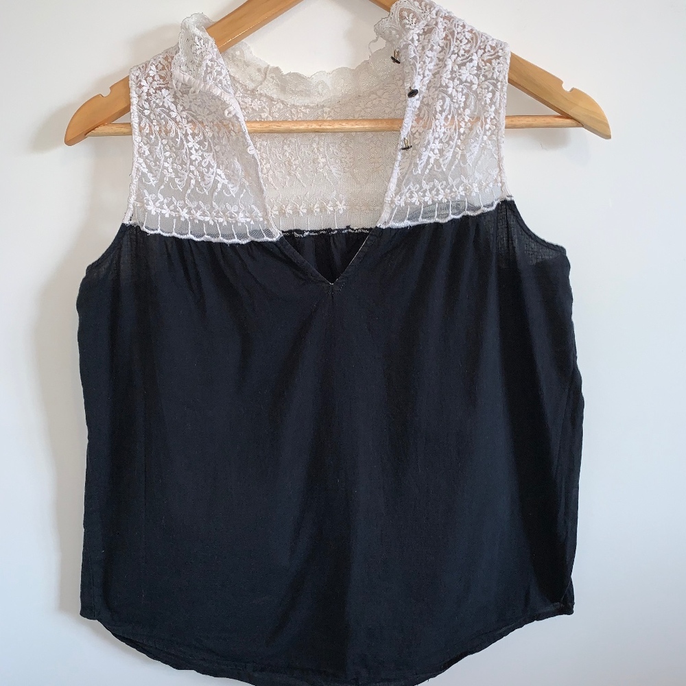 Zara Lace Colourblock Top